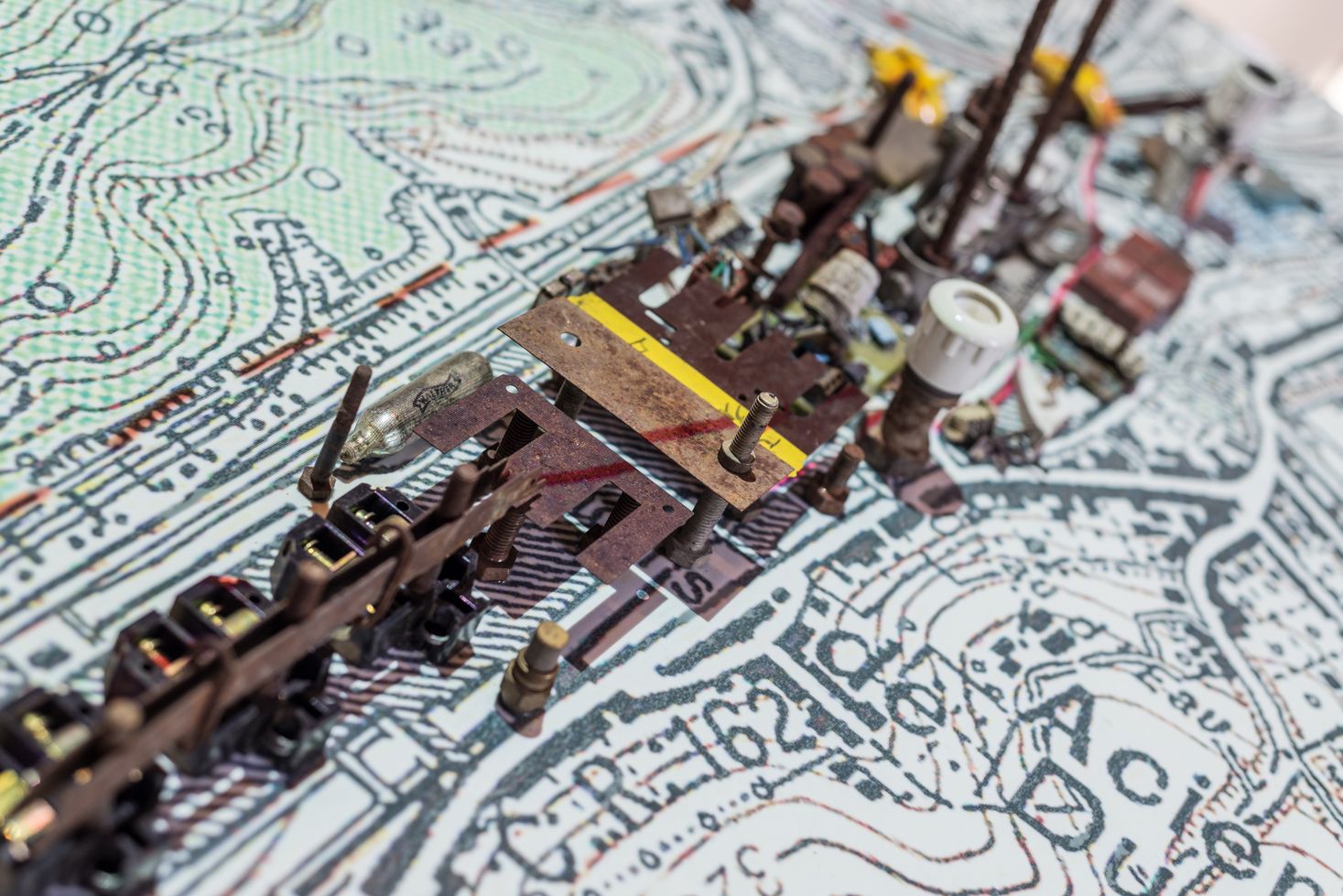 Objet d'art représentant l'ancien site industriel de Dudelange en miniature