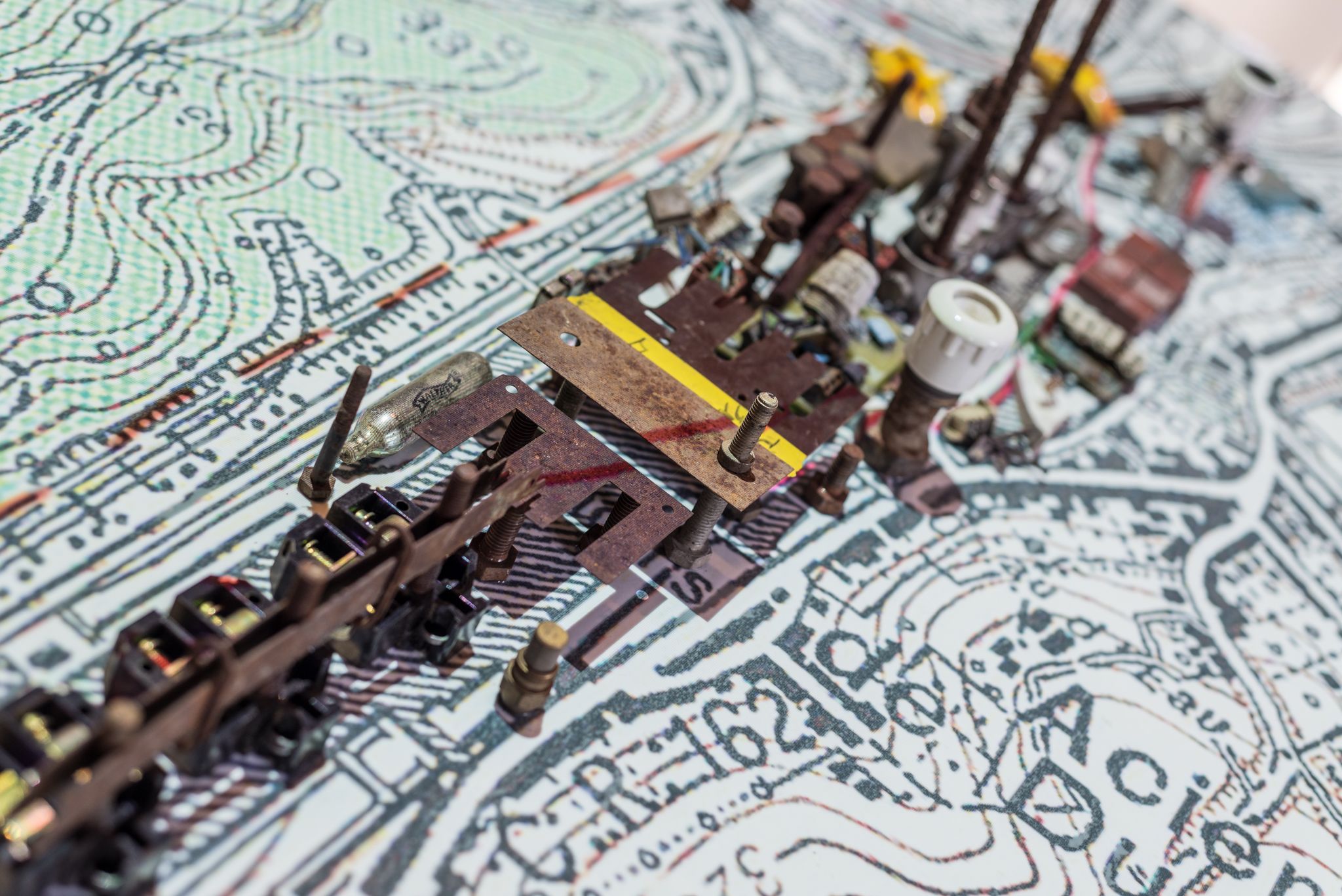 Objet d'art représentant l'ancien site industriel de Dudelange en miniature